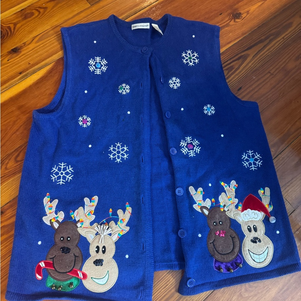 Rebecca Malone Royal Blue Knit Sweater
